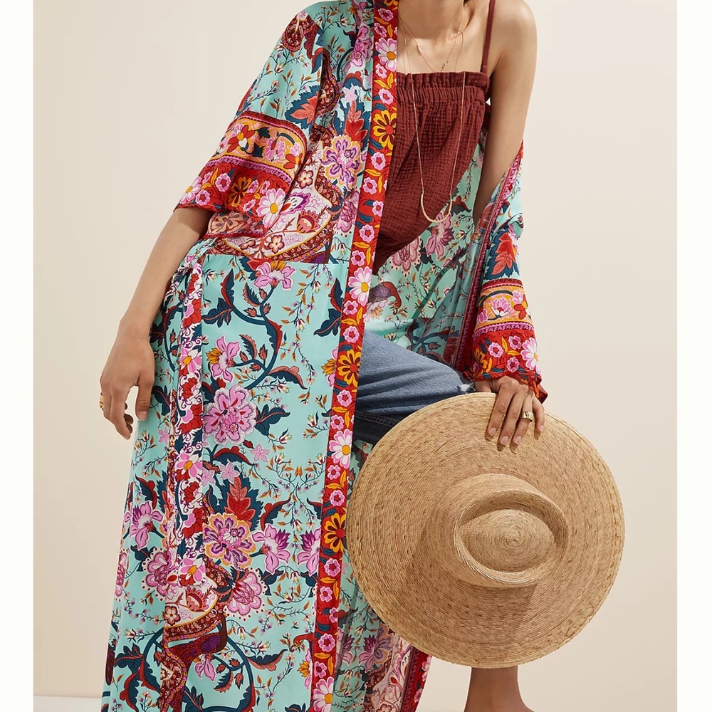 Floral Kimono with Vibrant Colors